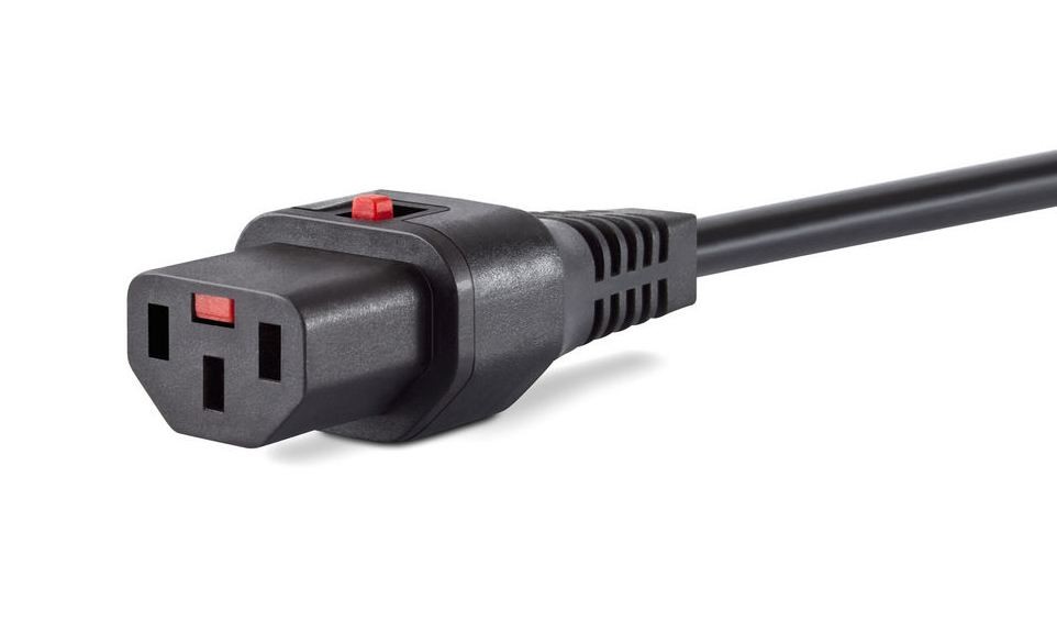 IEC cable with locking C13-US Plug