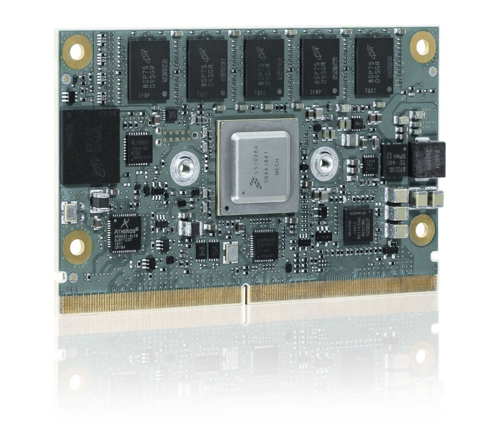SMARC with NXP LS1028, 1.3GHz dual core; 4GB DDR3L ECC, 32GBeMMC SLC, NW4, 2xPCIe,DP,ind.Temp.