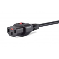 IEC cable with locking C13-C14 EU Cable