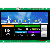 TFT Module 7.0" 800x480 Capacitive touch, Command Controlled, -30°C bis 70°C